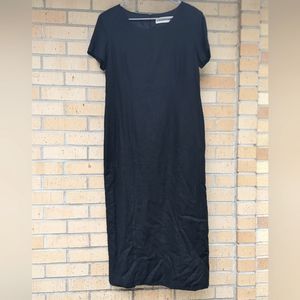 Aldolfo Studio Black Linen Dress 10